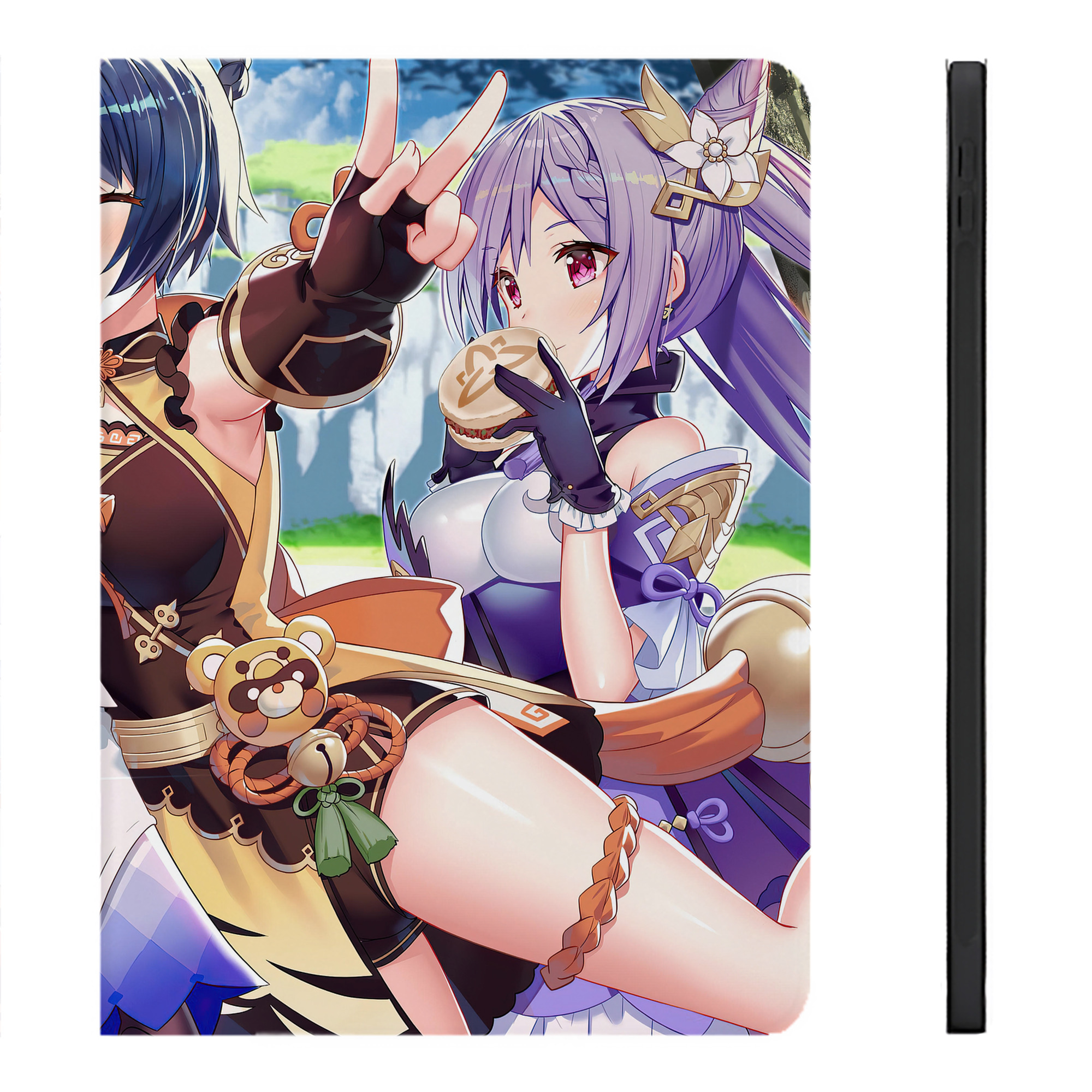 げんし神 genshin IPadケース ペンホルダー付き ブックスタイルデザイン